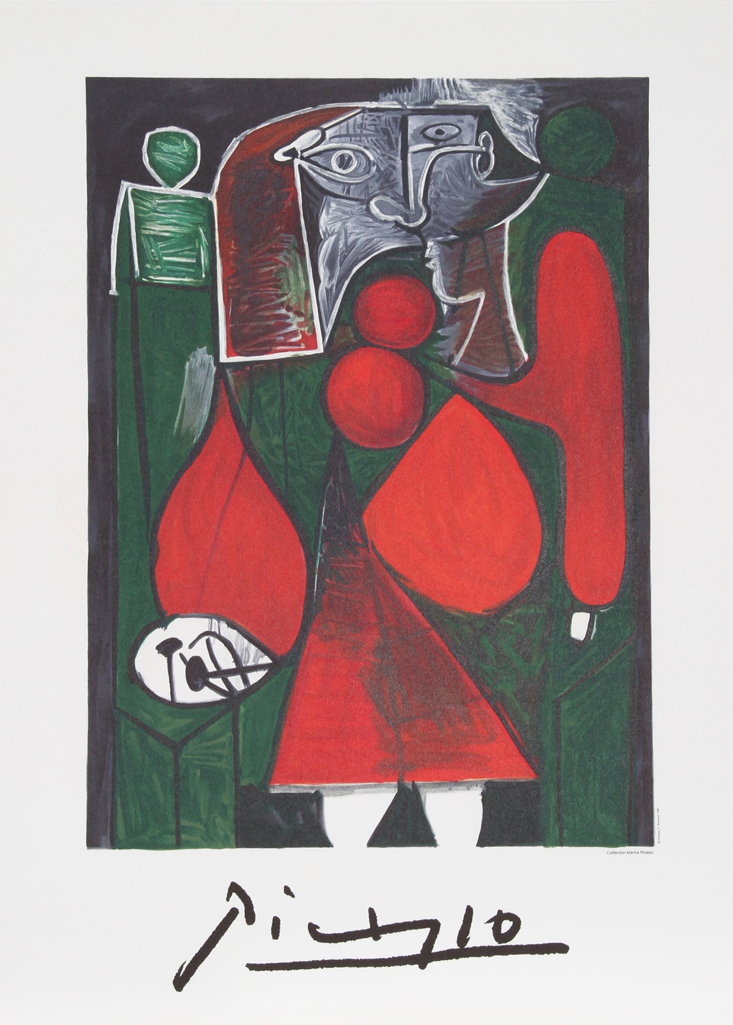 Femme en Rouge su Fauteuil