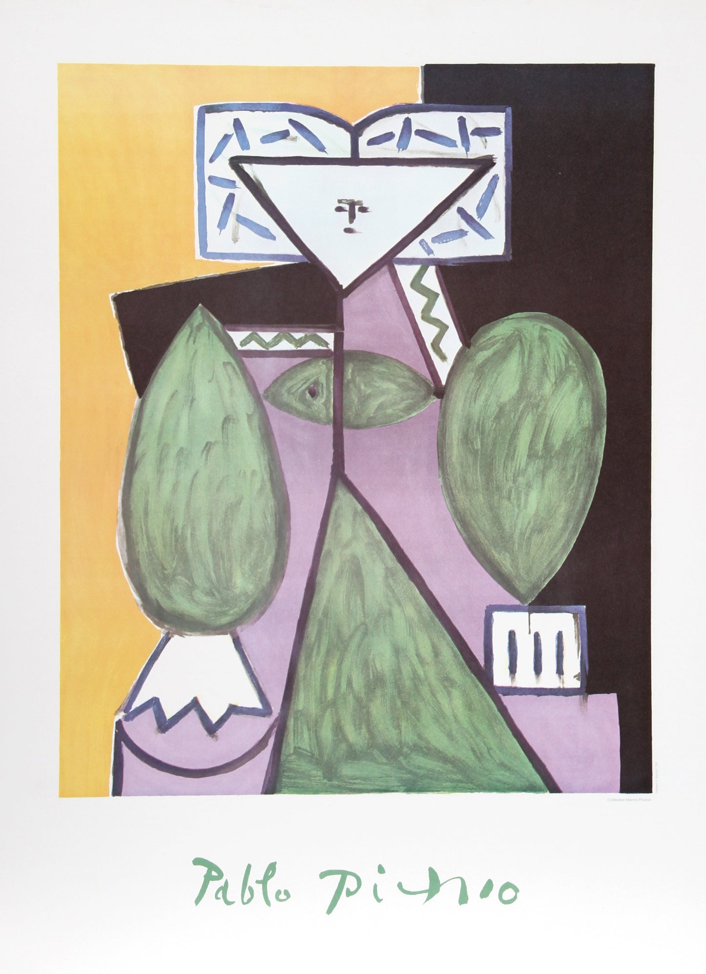 Femme en Vert et Mauve