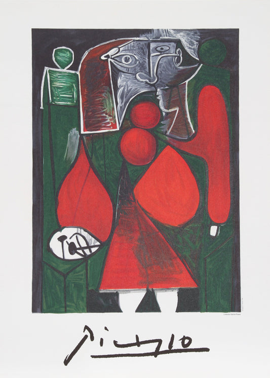 Femme en Rouge su Fauteuil