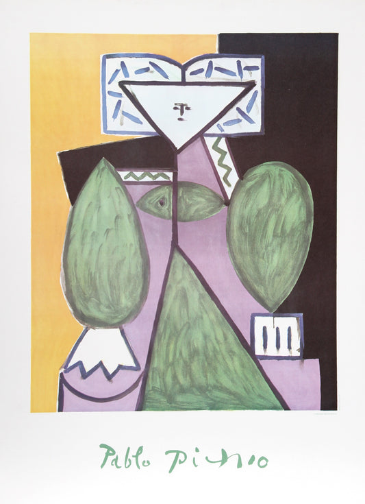 Femme en Vert et Mauve