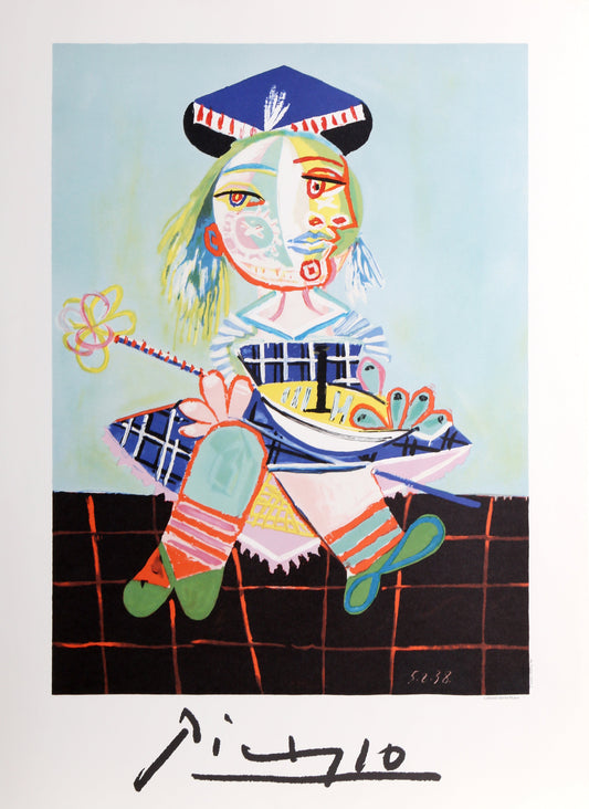 La Fille De L'Artiste À Deux Ans Et Demi Avec Un Bateau