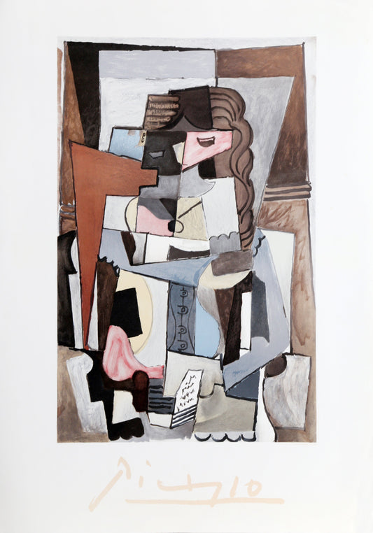 Femme au corset tesant un Livre
